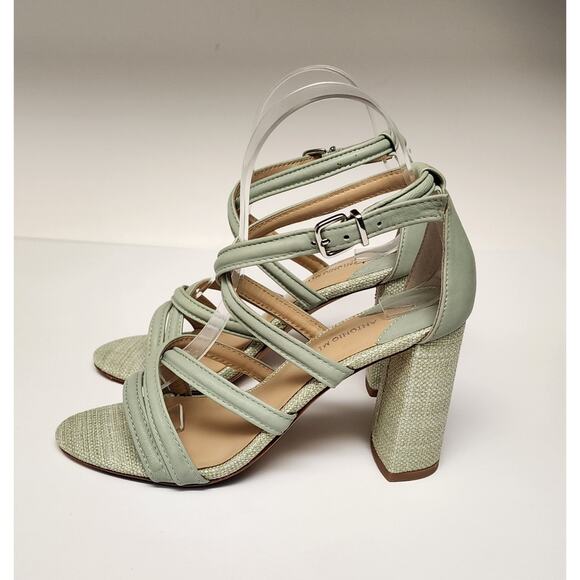 Antonio Melani Gemy Strappy Leather Sandals Mint Green Size 6M - Picture 8 of 14